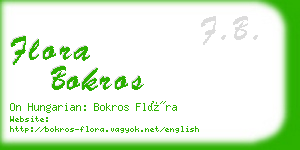 flora bokros business card